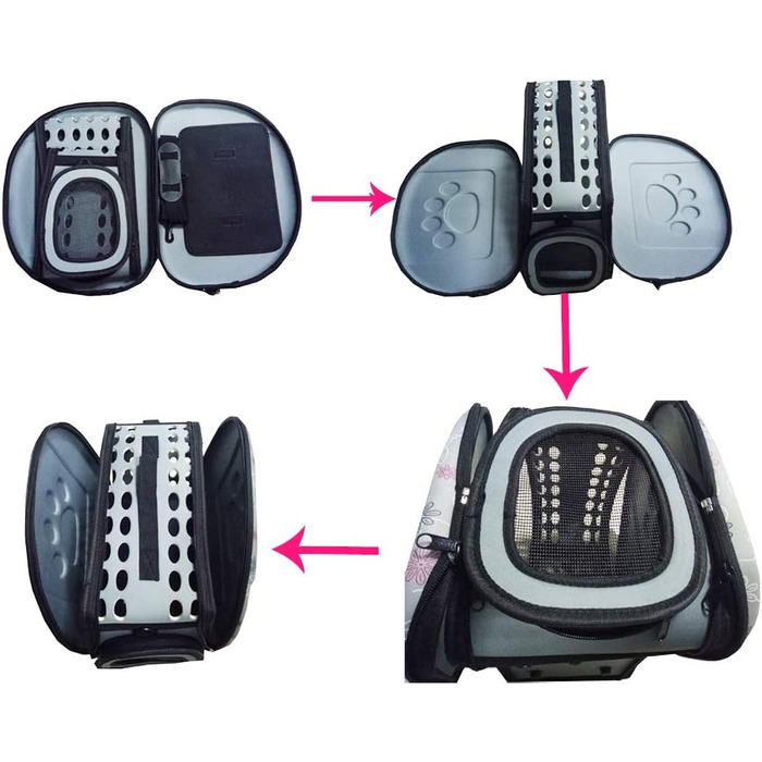 Транспортна переноска для собак та котів, комфортна, для подорожей на вулиці, середня, сіра