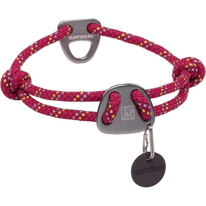Нашийник для собак RUFFWEAR Knot-a-Collar, відбивний, регульований, з мотузки, 36-51 см, рожевий (Hibiscus Pink)