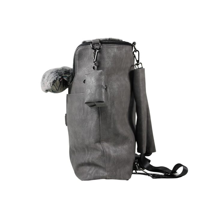 Рюкзак для собак Myxa: переноска для маленьких собак, дихаючий дах, багатофункціональний (антрацит)