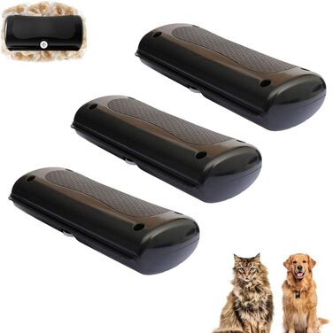 Високоякісна щітка Fellwunder для собак, котів та коней – ефективна щітка для видалення шерсті та гребінець для блискучого хутра (чорна, 3)