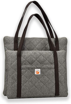 Преміум лежанка для собак Sleepy Fox® - туристична, складна, з плечовим ременем, сіра (S/M)