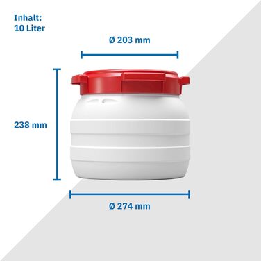 Контейнер для корму тварин DIE BOX FABRIK 10 л з кришкою та совком, HDPE, велика горловина, топ-якість