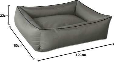 Лежак для собак BedDog MAX XXL, знімний чохол, сірий, для великих порід