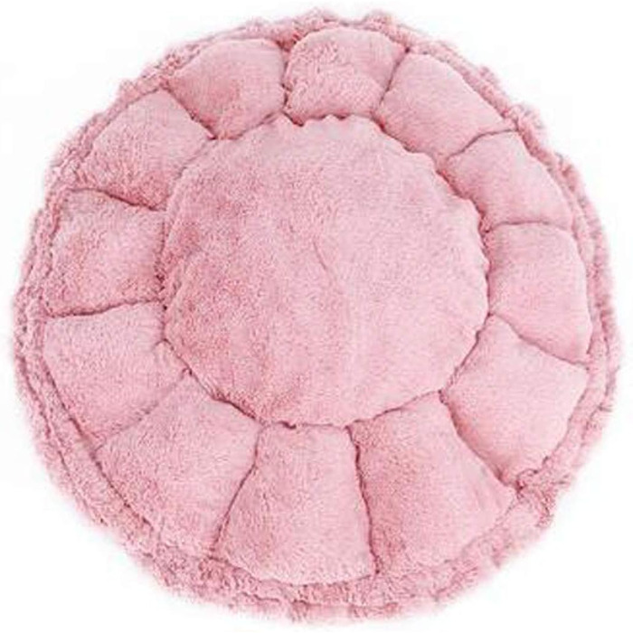 Кругле ліжко для собак та котів маленьких порід, рожеве, PTW05