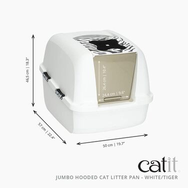 Туалет для котів Catit Jumbo з кришкою, 57x46x43 см