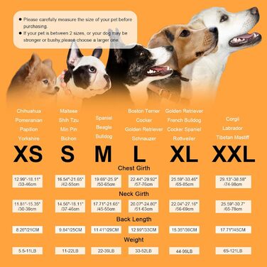 Жилет рятувальний для собак ASENKU S, помаранчевий, регульований, з ручкою та світловідбиваючими елементами (чіхуахуа, такса, бульдог, лабрадор)