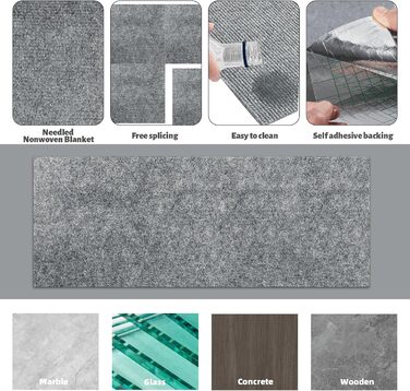 Килимок для дряпання котів, килимок для стіни, 200x40 см, світло-сірий