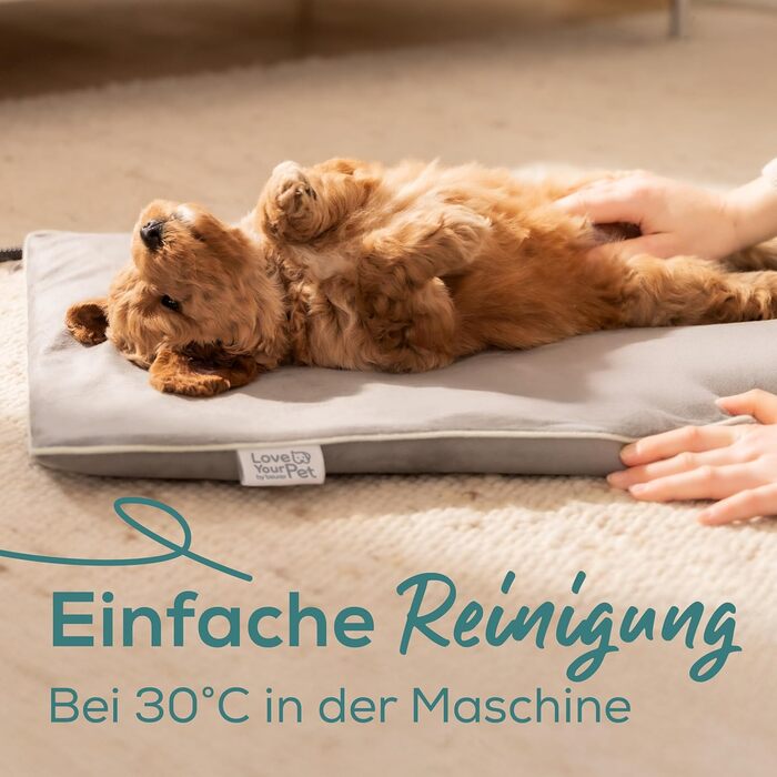 Електричне грільне ліжко Beurer Kira для собак та котів, з таймером, 41 x 34 см, миється при 30°C, зносостійке та водонепроникне