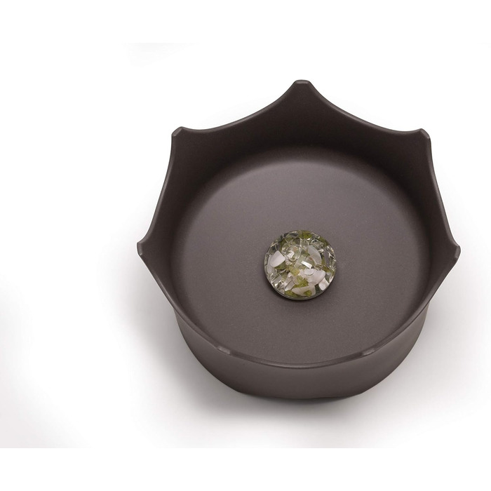 Напійниця для собак та котів VitaJuwel з бамбука з сумішшю дорогоцінних каменів | сірий колір