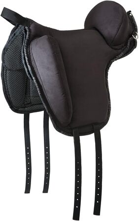 Безсідловий накінечник Barefoot Physio Support, чорний, розмір S – нековзкий, з підтримуючими валиками та комфортною підкладкою для коня, ідеально для верхової їзди без сідла