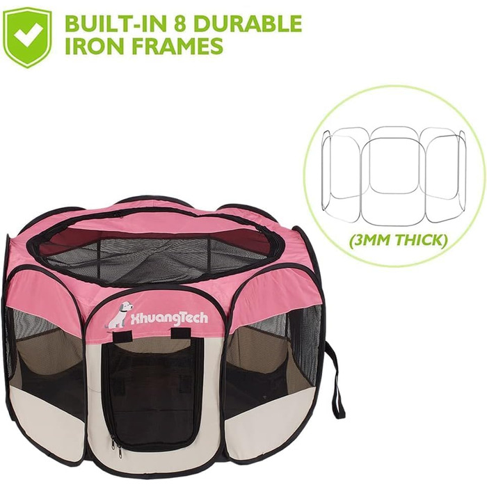 Клітка-манеж для собак та котів XianghuangTechnology, м'яка тканина, портативна, складана, для дому та вулиці