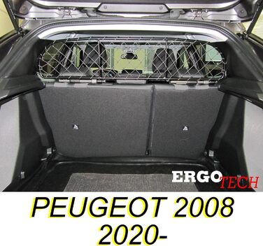 Сітка розділення для собак Peugeot 2008 (з 2020), ERGOTECH RDA65-XXS8, для собак та багажу