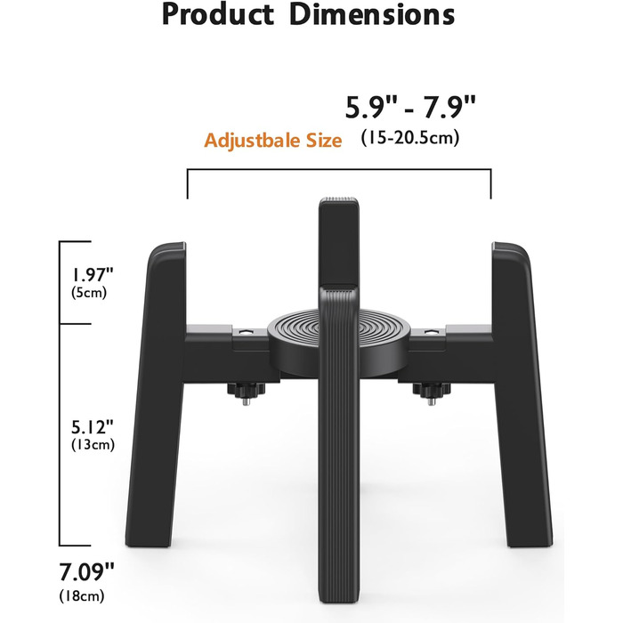 Підставки для мисок для собак JunsPow (2 шт.) - регульована ширина, для середніх та великих собак, стабільні та неслизькі [тільки підставка]