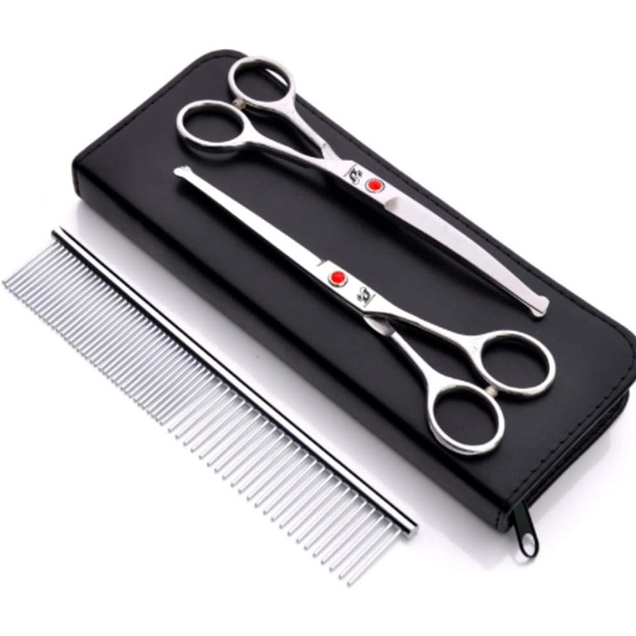 Ножиці для грумінгу собак 6.5 дюймів з безпечними закругленими кінцями, нержавіюча сталь, для професійного грумінгу та домашнього використання, підходять для собак, котів та кроликів