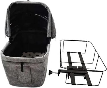 Фahrradkorb für Hunde Klappbarer Kleiner Haustier-Katzenträger-Hundekorb-Fahrrad Mit Abnehmbarem Rücksitz Für Fahrrad-Hinterradkorb Groß Bike Pet Carrier 01