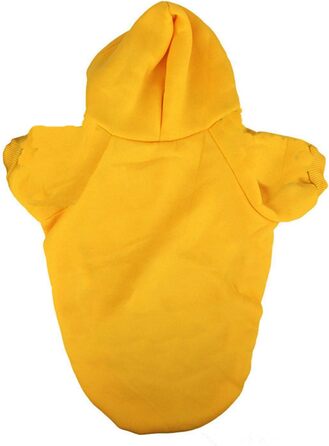 Теплий спортивний пуловер з капюшоном для собак: кофта-світшот для маленьких, середніх та великих собак і котів (жовтий, L)