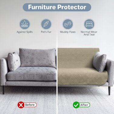 Водонепроникний килимок для собак, антиковзаюча підстилка для собак, захист дивану та ліжка, міцна підстилка для котів, захисний килимок, що можна прати, для дивану, ліжка, авто, у дорогу, хакі, 137x208 см