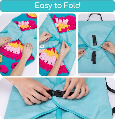 Килимок для собак Nobleza, інтелектуальна іграшка для пошуку їжі, 70x70 см, блакитний