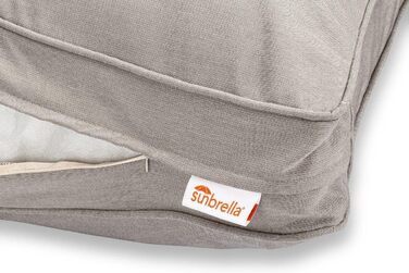 Двостороння лежанка для собак та котів Sunbrella, XL, 137x107x13 см, водонепроникний матеріал, легко миється