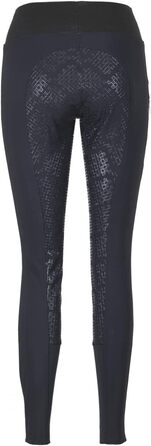 Легінси для верхової їзди Lazura Emma - зимові, водонепроникні, з силіконовим повним сидінням | Леггинси для верхової їзди з широким гумовим поясом та кишенею для телефону | Дамський одяг для верхової їзди, розміри 36-44, чорний |