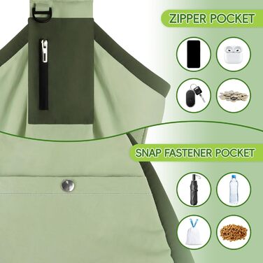 Регульований повідок для собак Bartuke, напіввільний повідок для вигулу маленьких собак, зручний та дихаючий повідок для цуценят, аксесуари для собак, безпечний повідок для подорожей (Зелений)