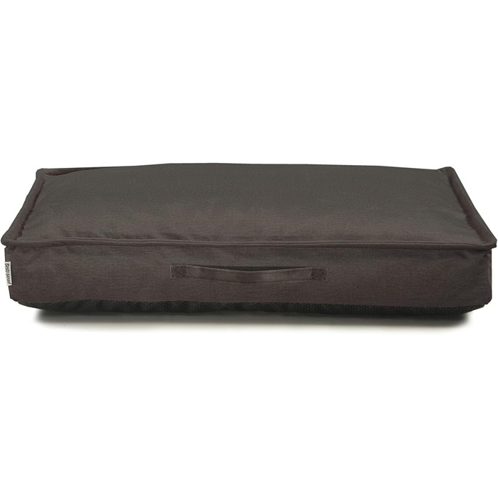 Килимок для собак Sesto Senso Premium, прямокутний, з Memory Foam, знімний чохол, сірий, 100x70 см, модель 1