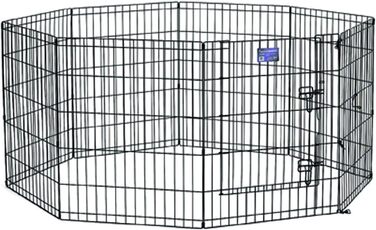Вольєр для собак MidWest Homes for Pets, металевий, 61x107 см, з дверима, чорне покриття
