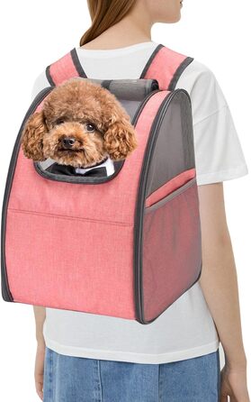 Рюкзак-переноска для котів та собак PETCUTE, транспортна сумка для маленьких тварин, зелений (рожевий)
