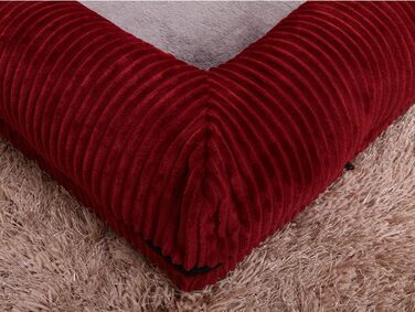 Крісло-ліжко для собак великих та середніх порід, м'яке, знімне, миється, комплект з 4 частин, колір жужубе рожевий (70x55x15 см)