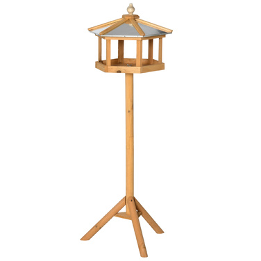 PawHut Birdhouse Bird Villa Годівниця для птахів з підставкою та цинковим дахом 113x40x40 см, погодостійка годівниця для птахів для саду та патіо