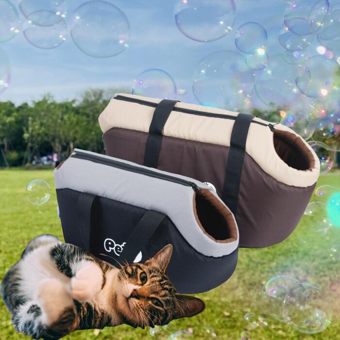 Сумка-переноска для собак маленьких порід, чорна: зручна та портативна переноска для тварин, ідеальна для подорожей та прогулянок на свіжому повітрі.