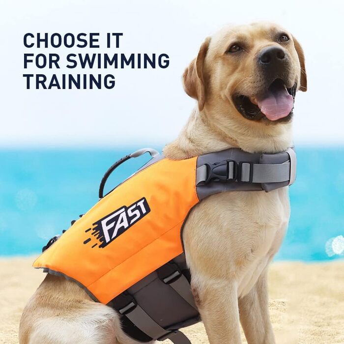 Спасальний жилет для собак Crevyteg, XL, зелений. Регульований розмір, з ручкою та світловідбиваючими елементами. Підходить для маленьких, середніх та великих собак.