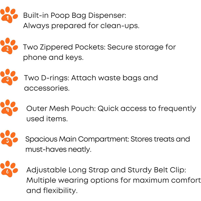 Сумка для ласощів Sweetie для прогулянок та тренувань: з тримачем для пакетів, складною мискою та безкоштовним клікером – ідеальний набір для цуценят. Замкнення на шнурку