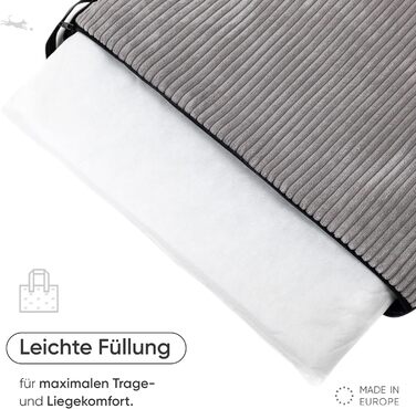 FREUDENTIER Килимок для собак на вулицю, складний | З м'якою поверхнею з штучної шкіри з корду | Легко миється, водо- та брудовідштовхуючий | Для подорожей, Made in EU (75x60 см)