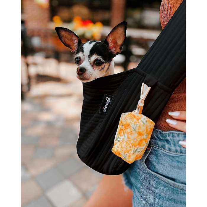 Сумка-переноска для собак NATUYA, чорна, водонепроникна, для прогулянок та подорожей