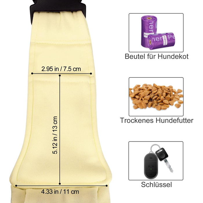 PetLoft Слінг-переноска для собак, реверсивний, регульований, для собак/кішок/кроликів (Бежевий)