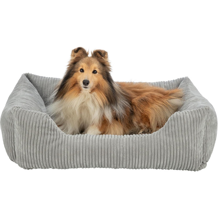 Ортопедичне ліжко для собак TRIXIE Vital Jonna, 60x50 см, сірий колір - м'яке ліжко з Memory Foam для старших собак, захищає суглоби, комфортне та розслаблююче