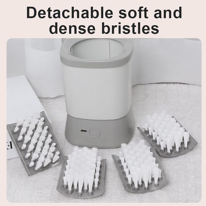 Автоматичний очищувач та масажер для лап собак Asixxsix, USB, 2 швидкості, 360° обертання, для собак малих та середніх порід