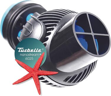 TUNZE Turbelle nanostream 6025 – проточний акваріумний насос, 2800 л/год, пропелерний, з магнітним кріпленням та Silence-кліпсою для скла до 15 мм, для акваріумів