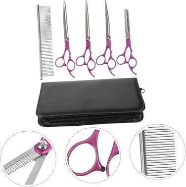 Набір для догляду за собаками Kisangel: ножиці, тример, гребінець для собак, котів та інших тварин. Для видалення волосся з вух, обличчя та кігтів.