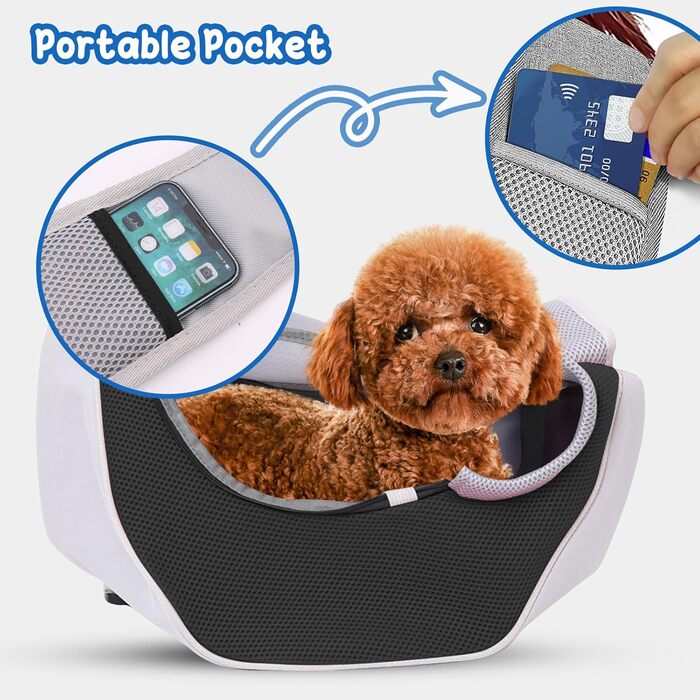 Сумка-переноска для собак PETCUTE, чорна, до 4 кг