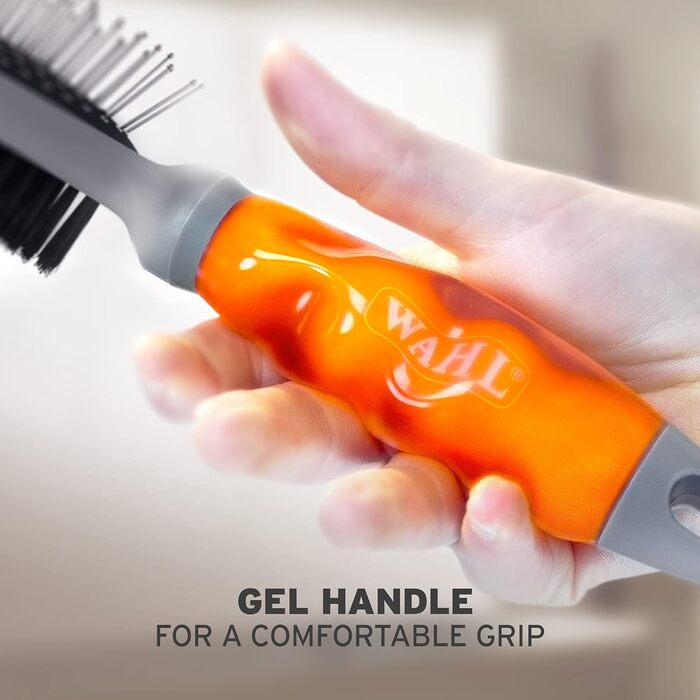Двостороння щітка Wahl для собак і котів, 2 в 1, професійний догляд, видаляє ковтуни, помаранчевий колір