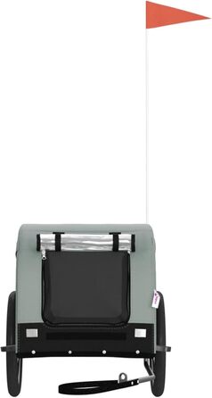 Трейлер для собак Oxford, сіро-чорний, 124x65x66 см, для маленьких собак та котів, модель 94000