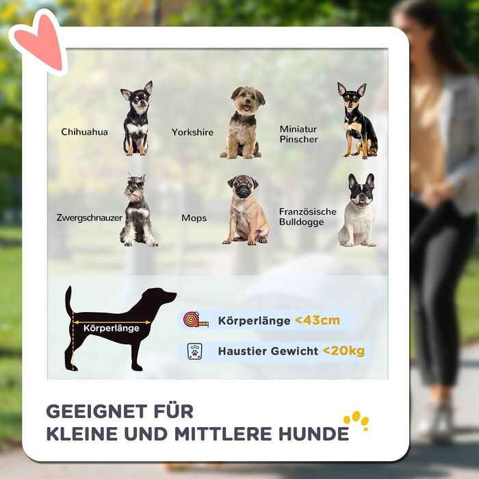 Візок для собак та котів PawHut - розкладний, до 20 кг, з великими колесами та кошиком для зберігання, темно-зелений