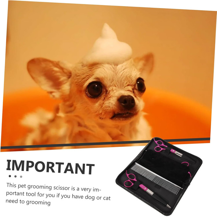 Набір професійних ножиць для грумінгу собак BESPORTBLE з гребінцем: міцні, нержавіючі, для стрижки шерсті