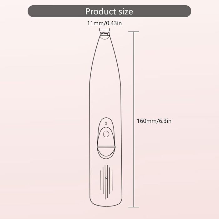 Бездротовий тример для собак та котів з тихим мотором та ергономічною ручкою для безпечного догляду за лапами. Тример для котів та собак (J)