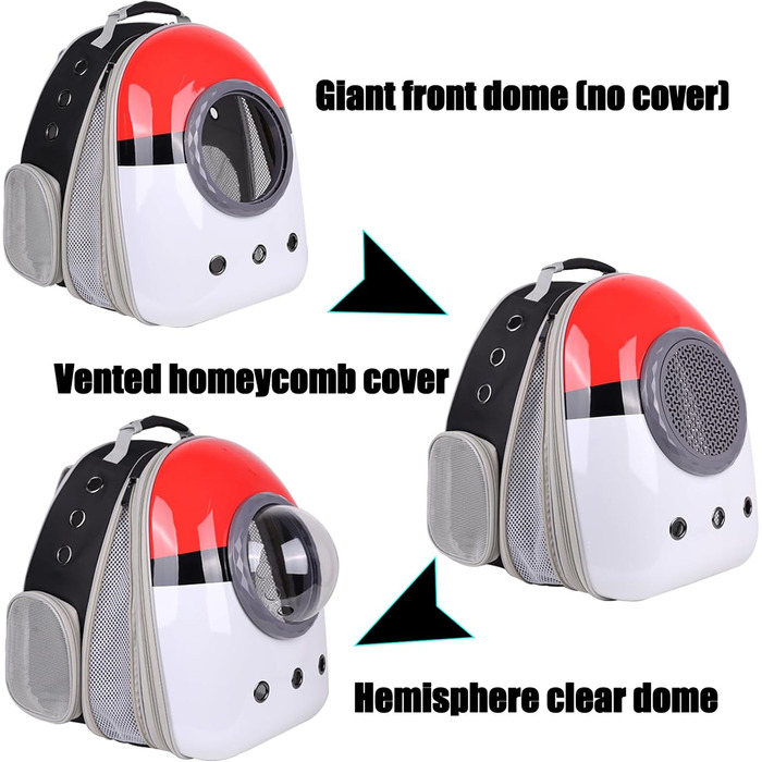 Рюкзак для кота, переноска для тварин до 9 кг, з переднім розширенням, чорний, для котів, цуценят, кроликів