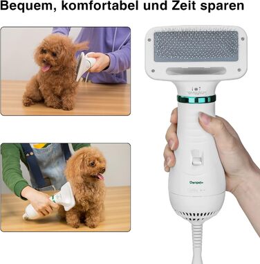 Сушарка для тварин Ownpets 2-в-1 з гребінцем, регульована температура, 300 Вт для собак і котів