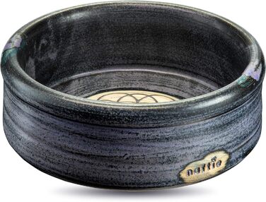 Керамічна миска для собак та котів KRAFTSPIRALE (зелено-блакитна) - ручної роботи, 0,6 л, 17-18 см