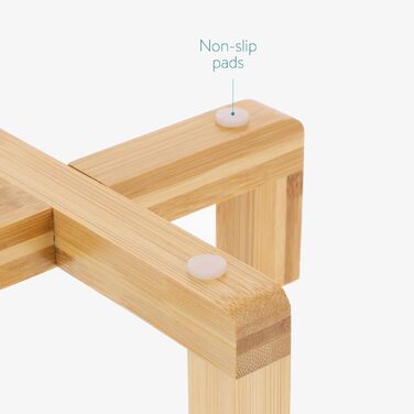 Набір мисок для котів та собак Navaris з бамбуковою підставкою (2 шт.) - миски з кераміки, фіолетовий